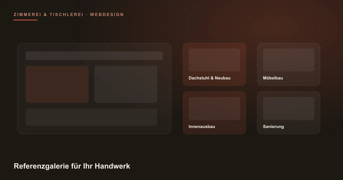 Referenzen richtig zeigen – Website für Zimmerei & Tischlerei