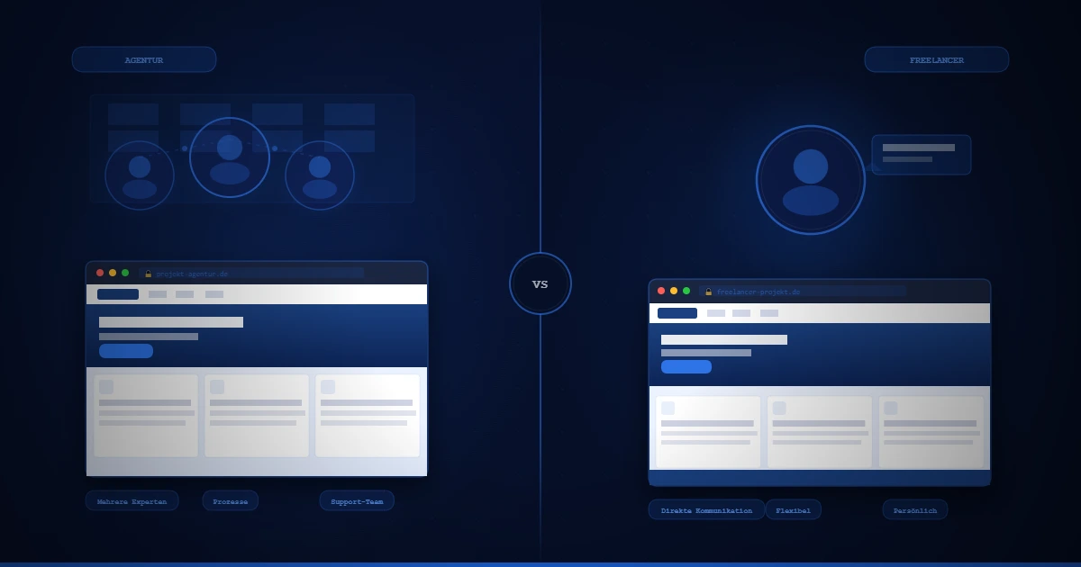 Webdesign Agentur oder Freelancer – was ist besser?