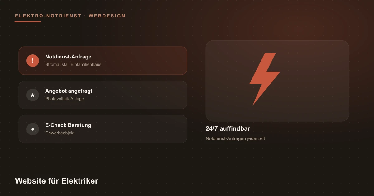 Website für Elektriker – worauf Kunden vor der Anfrage achten